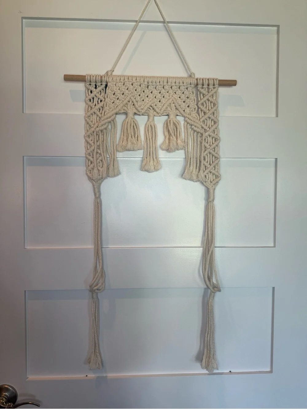 Handmade Cream Macrame Wall Hanging